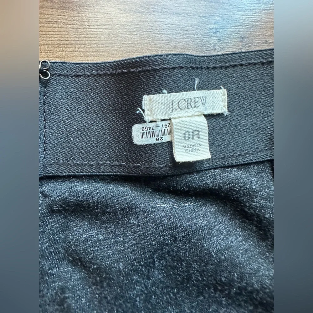 J.Crew Charcoal Gray Ponte Slim Ankle leggings 0R Elastic Waist